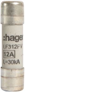 HAGER Wkładka bezpiecznikowa cylindryczna CH-10 10x38mm gPV 12A 1000VDC LF312PV (LF312PV)