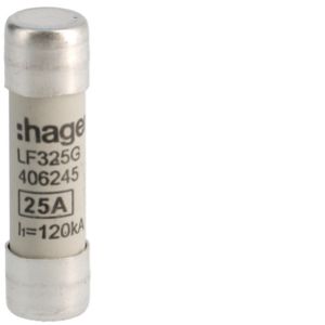 HAGER Wkładka bezpiecznikowa cylindryczna CH-10 10x38mm gG 25A 400VAC LF325G (LF325G)