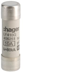 Wkładka bezpiecznikowa cylindryczna CH-14 14x51mm gG 10A 500VAC LF410G HAGER (LF410G)