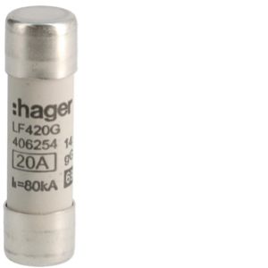 HAGER Wkładka bezpiecznikowa cylindryczna CH-14 14x51mm gG 20A 500VAC LF420G (LF420G)