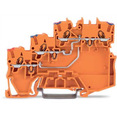 Złączka szynowa sygnałowa do czujników 3-piętrowa pomarańczowa TOPJOBS 2000-5372 /15szt./ WAGO (2000-5372)
