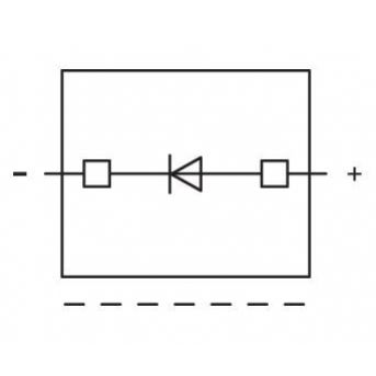 Wtyk typ 1 z diodą 1N4007 2002-800/1000-411 WAGO (2002-800/1000-411)