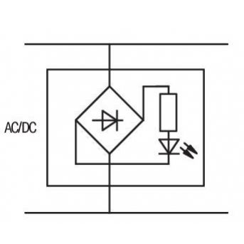 Pusty wtyk typ 4 z LED 10-30V 2002-880/1000-541 WAGO (2002-880/1000-541)