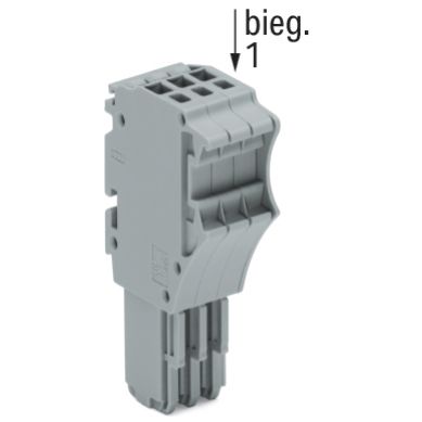 Gniazdo 1-przewodowe X-COMS 5-biegunowe szare 2020-105 WAGO (2020-105)