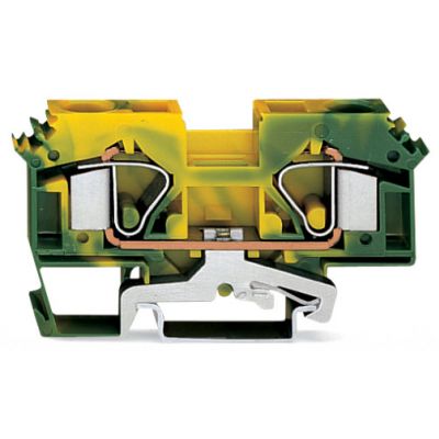 Złączka szynowa PE 2-przewodowa 16mm2 żółto-zielona 283-607 WAGO (283-607)