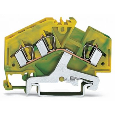 Złączka szynowa PE 3-przewodowa 4mm2 żółto-zielona 281-637 /100szt./ WAGO (281-637)
