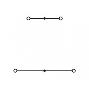 Złączka dwupiętrowa L / L 2,5mm2 niebieska / szara 280-523 /50szt./ WAGO (280-523)