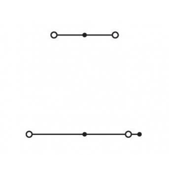 złączka dwupiętrowa L/L 2,5 mm2 szara (280-543)