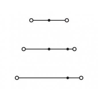 Złączka trzypietowa L / L / L 2,5mm2 szara / szara / niebieska 280-552 /40szt./ WAGO (280-552)