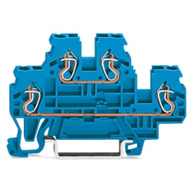 Złączka szynowa 2-piętrowa N / N 2,5mm2 niebieska 870-504 /50szt./ WAGO (870-504)