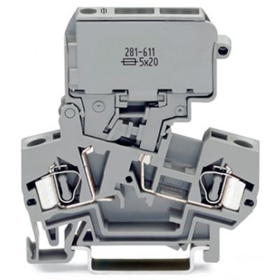 Złączka bezpiecznikowa 2-przewodowa 4mm2 10A szara 281-622 /50szt./ WAGO (281-622)