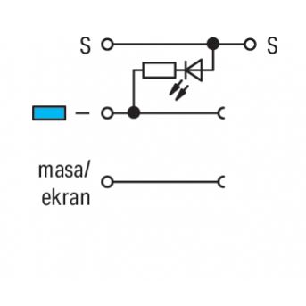 3-przewodowa złączka do elementów w. z LED szara (270-572/281-434)