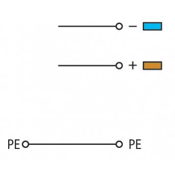 złączka do czujników zasilajaca z PE 2,5 mm2 (280-577)
