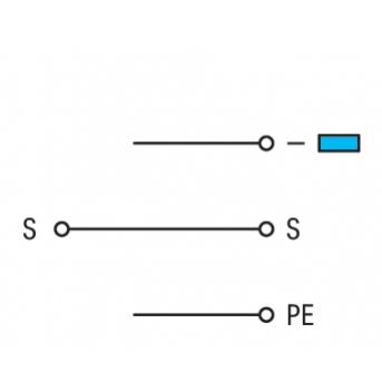 Złączka szynowa do elementów wykonawczych z PE 2,5mm2 szara 280-572 WAGO (280-572)