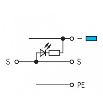 Złączka do elementów wykonawczych z PE, LED 2,5mm2 280-572/281-434 /50szt./ WAGO (280-572/281-434)