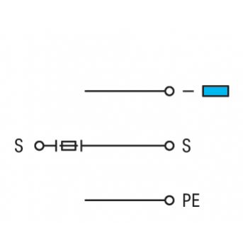 Złączka do elementów wykonawczych z PE 2,5mm2 do wtyków bezpiecznikowych 280-575/280-320 /50szt./ WAGO (280-575/280-320)