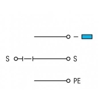 złączka do elementów wykonawczych rozłączalna z PE 2,5 mm2 (280-576)