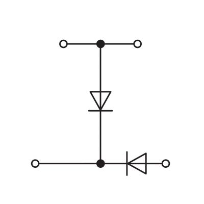 Dwupiętrowa złączka diodowa 4mm2 281-635/281-491 /50szt./ WAGO (281-635/281-491)