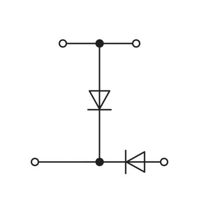 Dwupiętrowa złączka diodowa 2,5mm2 szara 870-541/281-491 /50szt./ WAGO (870-541/281-491)