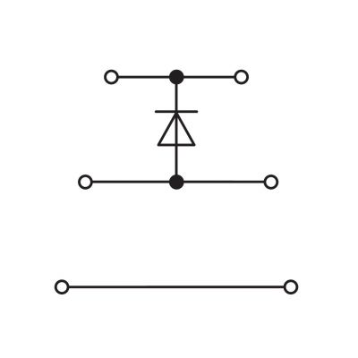 Złączka trzypiętrowa diodowa 2,5mm2 szara 870-590/281-410 /50szt./ WAGO (870-590/281-410)