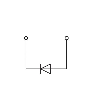 Złączka bazowa X-COM 1-przewodowa / 1-pinowa z dioda 1N 4007 769-238/281-411 /100szt./ WAGO (769-238/281-411)