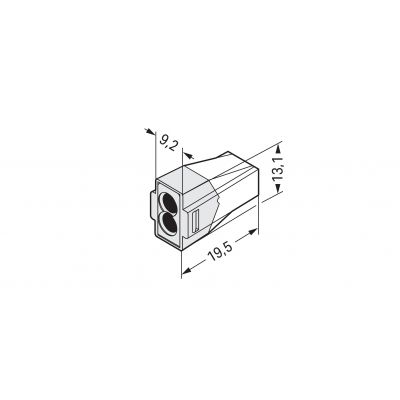 Szybkozłączka 2x 1,5-4mm2 przeźroczysta/biała 773-602 /100szt./ WAGO (773-602)