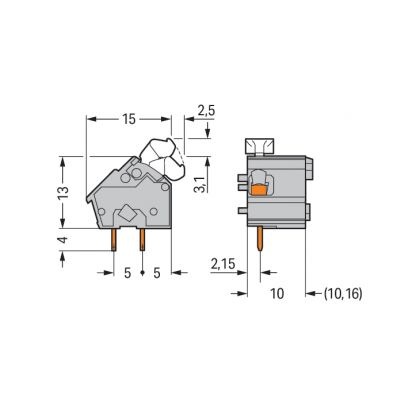 modularna złączka do płytek drukowanych (256-661)