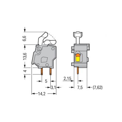 modularna złączka do płytek drukowanych (257-850)