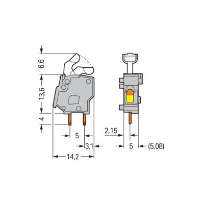 modularna złączka do płytek drukowanych (257-843/999-950)