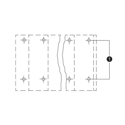 Listwa do płytek drukowanych 2-piętrowa 4-biegunowa szara raster 7,5mm 736-504 /63szt./ WAGO (736-504)