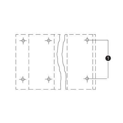 Listwa do płytek drukowanych 2-piętrowa 2-biegunowa szara raster 10mm 736-702 /112szt./ WAGO (736-702)