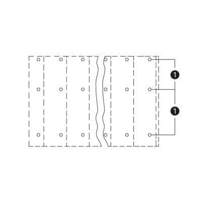 Listwa do płytek drukowanych 3-piętrowa 3-biegunowa szara raster 7,5mm 737-503 /48szt./ WAGO (737-503)