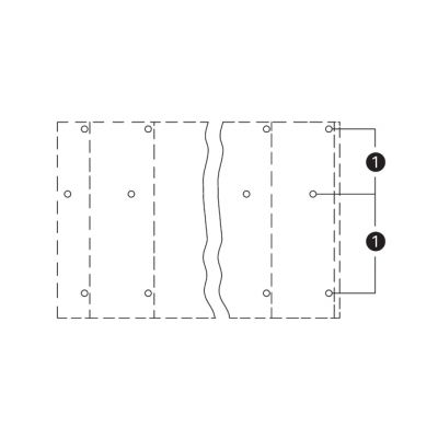 Listwa do płytek drukowanych 3-piętrowa 4-biegunowa szara raster 10mm 737-754 /28szt./ WAGO (737-754)