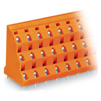 Listwa do płytek drukowanych 3-piętrowa 4-biegunowa pomarańczowa raster 10,16mm 737-804 /28szt./ WAGO (737-804)