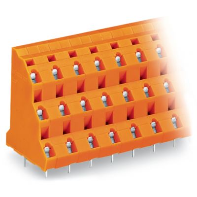 Listwa do płytek drukowanych 3-piętrowa 3-biegunowa pomarańczowa raster 10,16mm 737-853 /40szt./ WAGO (737-853)