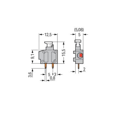 modularna złączka do płytek drukowanych (235-748/331-000)