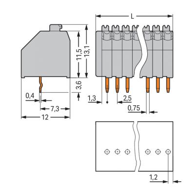 listwa zaciskowa 16-biegunowa raster 2,5 mm (250-316)