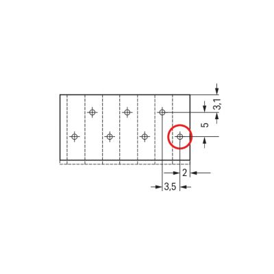 Listwa zaciskowa do płytek drukowanych 2-biegunowa szara raster 3,5mm 805-302 /145szt./ WAGO (805-302)