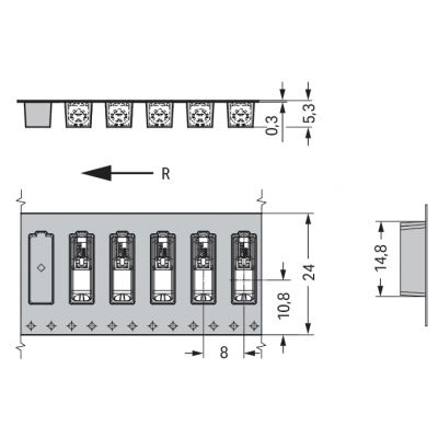 złączka SMD do płytek drukowanych z przyciskami (2060-451/998-404)