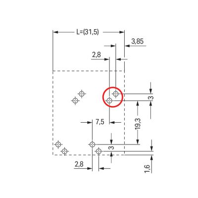 2-przew. złączka do płytek drukowanych (746-2302)