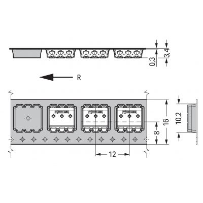 złączka SMD do płytek drukowanych 3-biegunowa raster 3 mm (2059-303/998-403)