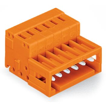 Wtyk MCS-MINI Classic 4-biegunowy pomarańczowy raster 3,81mm 734-334 /100szt./ WAGO (734-334)