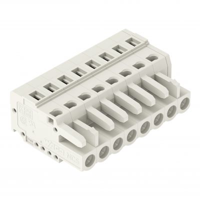 Gniazdo MCS-MIDI Classic 8-biegunowe jasnoszare raster 5mm 721-108/026-000 /50szt./ WAGO (721-108/026-000)