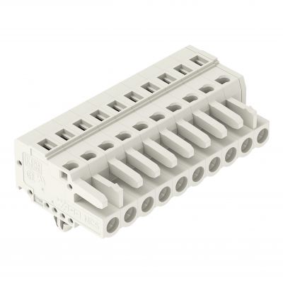 Gniazdo MCS-MIDI Classic 10-biegunowe jasnoszare raster 5mm 721-110/008-000 /50szt./ WAGO (721-110/008-000)