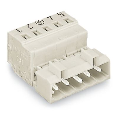 Wtyk MCS-MIDI Classic 3-biegunowy jasnoszary raster 5mm 721-603/000-042 /100szt./ WAGO (721-603/000-042)