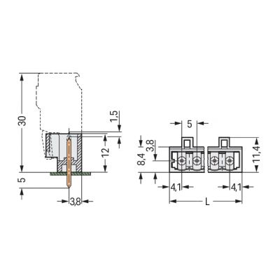 Wtyk MCS-MIDI Classic 10-biegunowy jasnoszary raster 5mm 721-170/001-000 /100szt./ WAGO (721-170/001-000)