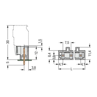 Wtyk MCS-MIDI Classic 3-biegunowy jasnoszary raster 7,5mm 721-233/001-000 /200szt./ WAGO (721-233/001-000)