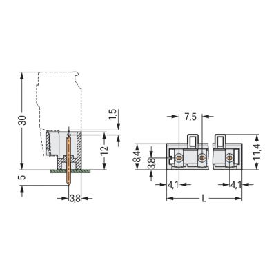 MCS-MIDI Classic wtyk 4-biegunowy jasnoszary raster 7,5 mm (721-264/001-000)