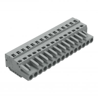 Gniazdo MCS-MIDI Classic 15-biegunowe szare raster 5mm 231-115/026-000 /25szt./ WAGO (231-115/026-000)