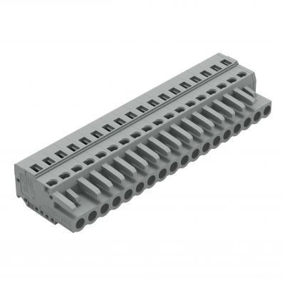 Gniazdo MCS-MIDI Classic 18-biegunowe szare raster 5mm 231-118/026-000 /25szt./ WAGO (231-118/026-000)